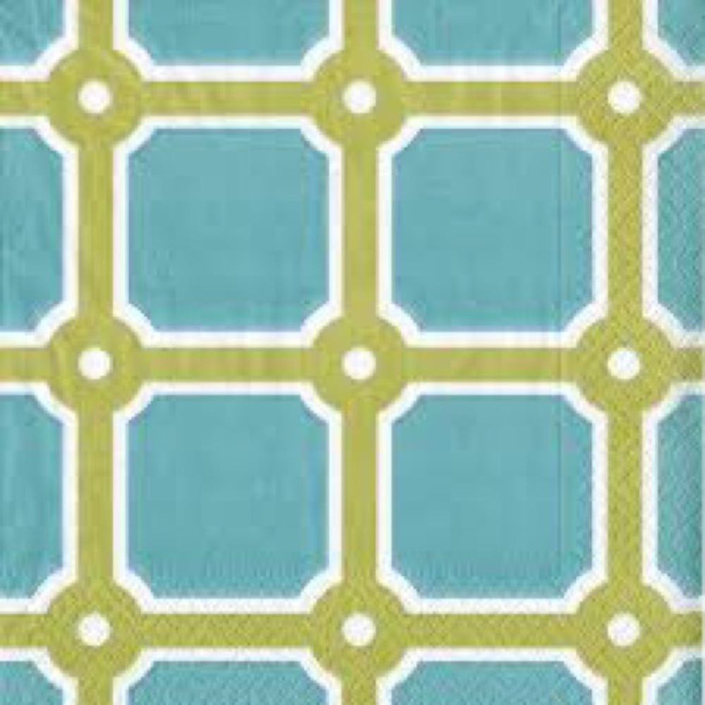 Entertaining with Caspari Blue Soho Luncheon Napkins, 20 ct